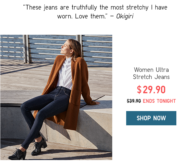 WOMEN ULTRA STRETCH JEANS $29.90 ENDS TONIGHT - SHOP NOW