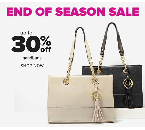 End of the Season Sale! Up to 30% off Handbags - Shop Now