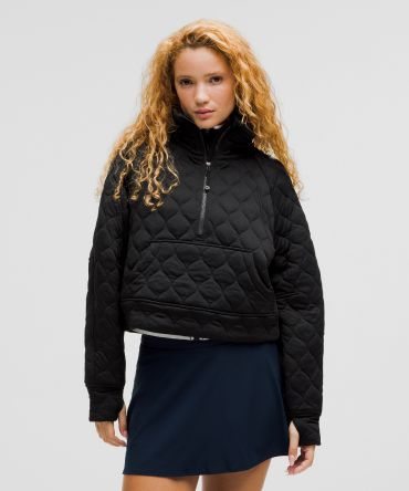 Scuba Oversized Quilted Half Zip