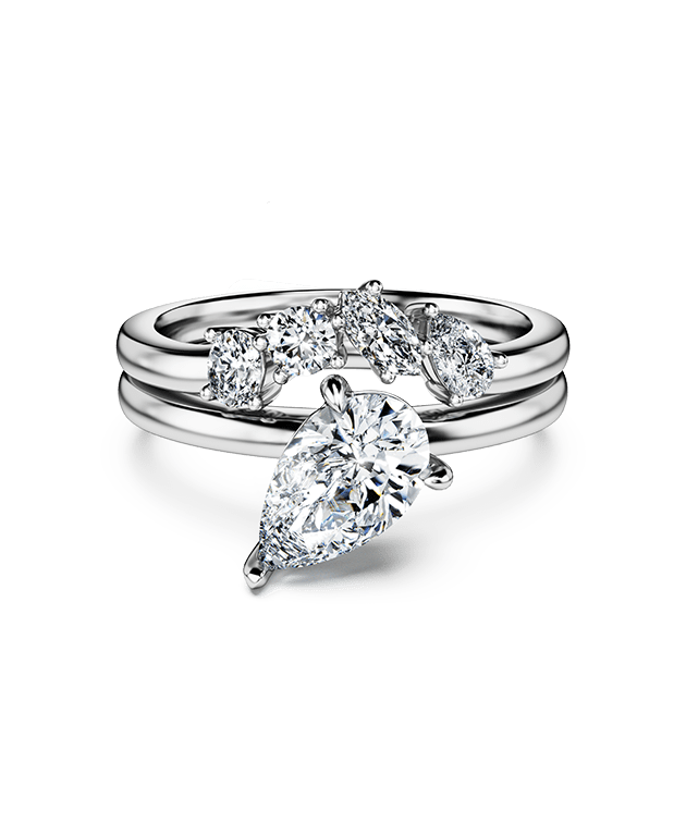 Galaxy ring, Laboratory grown diamonds 1.4 ct tw, 14K white gold