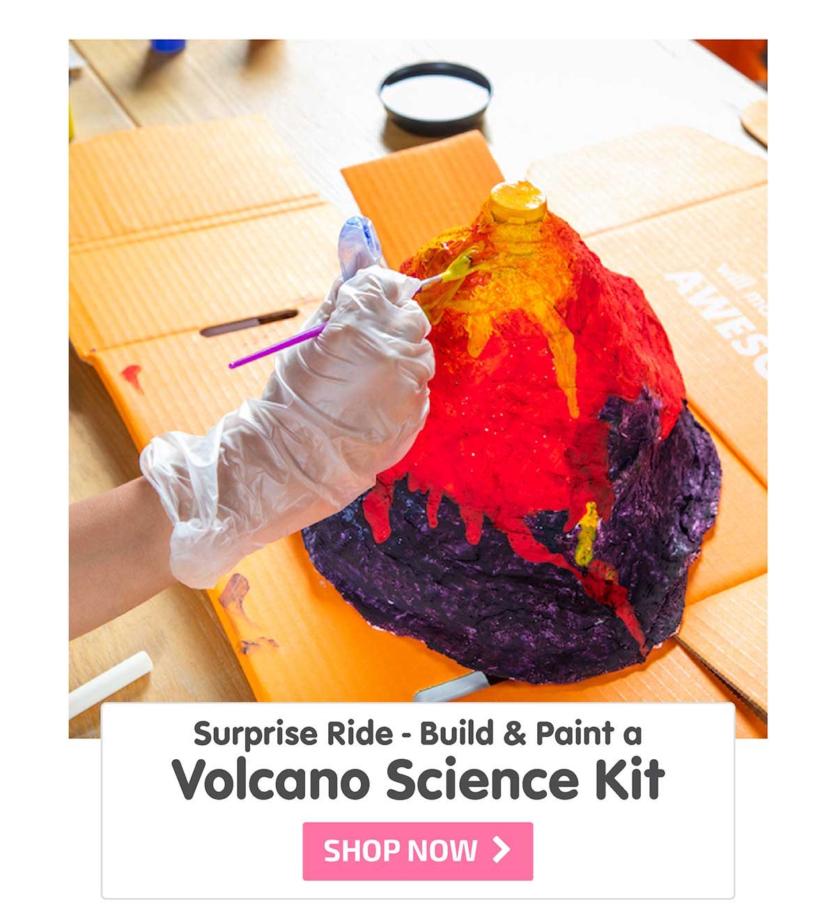 Surprise Ride - Build & Paint a Volcano Science Kit