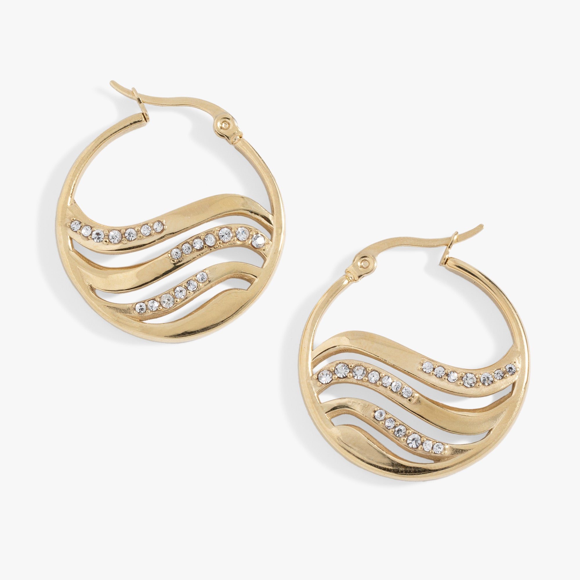 Image of Waves of Transformation Hoop Earrings