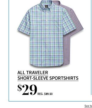 $29 All Traveler Short-Sleeve Sportshirts
