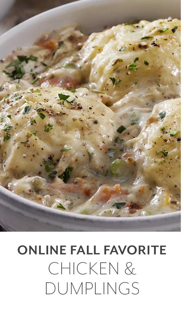 Online Fall Favorite: Chicken & Dumplings (Eastern Time)