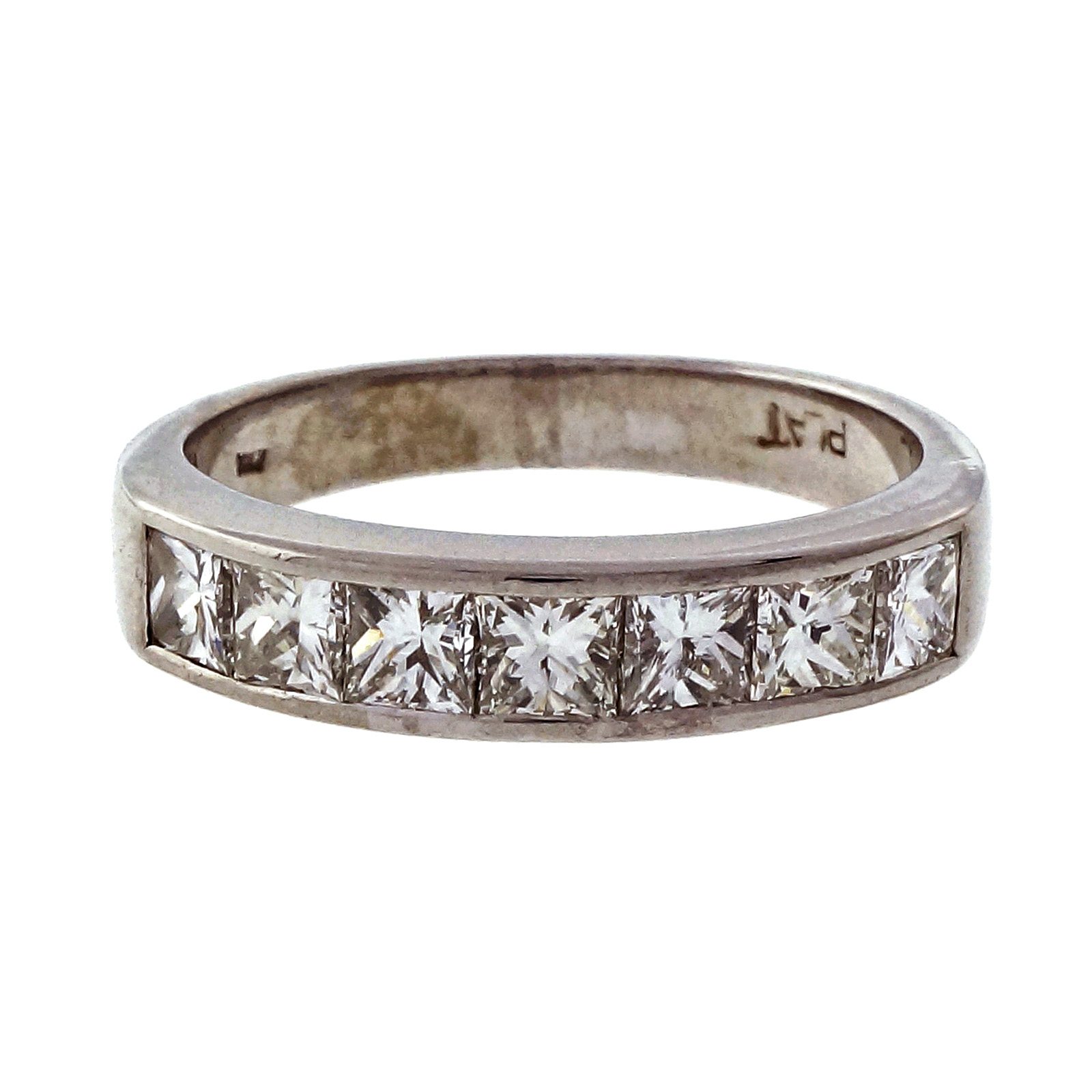 Image of Platinum 1.40ct Diamond Band Ring Size 7.5