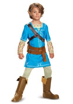 Legend of Zelda Breath of the Wild Deluxe Link Boys Costume