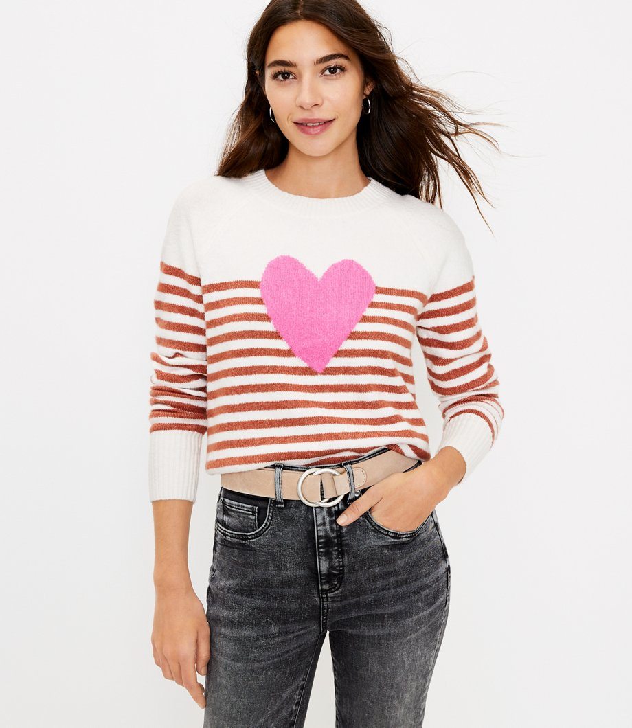 Heart Stripe Sweater