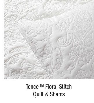 Tencel™ Floral Stitch Quilt & Shams