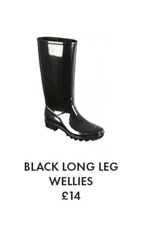 Black Long Leg Wellies