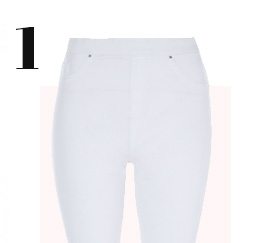 White cropped trousers