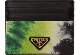 Prada - SSENSE Exclusive Black Tie-Dye Card Holder