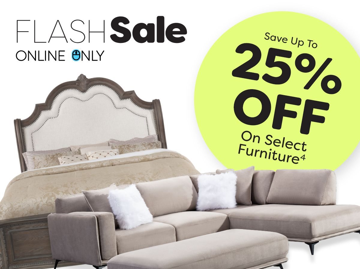 Save up to 25% off on select furniture