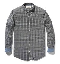 GINGHAM STRETCH HEATHER SHIRT