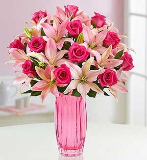 Magnificient Pink Rose and Lily SHOP NOW