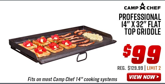 Camp Chef Professional 14'' x 32'' Flat Top Griddle