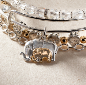 Mama Elephant Bangle Set of 5 | Shop Now