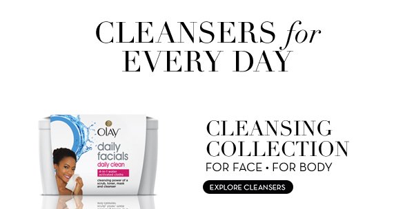 CLEANSERS for EVERY DAY Cleansing Collection For face For body