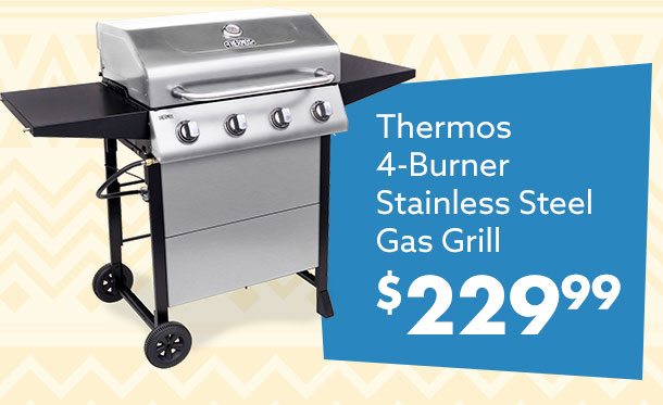 Thermos 4-Burner Stainless Steel Gas Grill $229.99