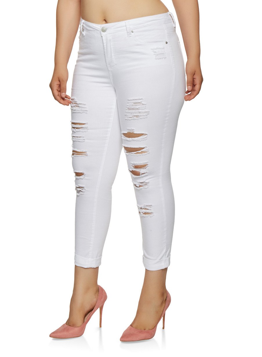 Plus Size Almost Famous Destruction Jeans