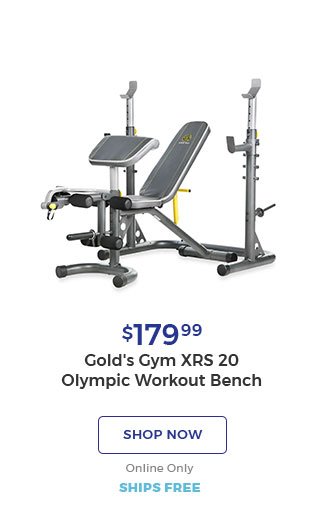 $179.99 Gold's Gym XRS 20 Olympic Workout Bench. shop now