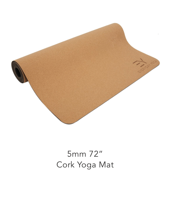 Everyday Yoga Cork Yoga Mat 72 x 26 Inch 5mm