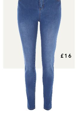 mid blue skinny jeans