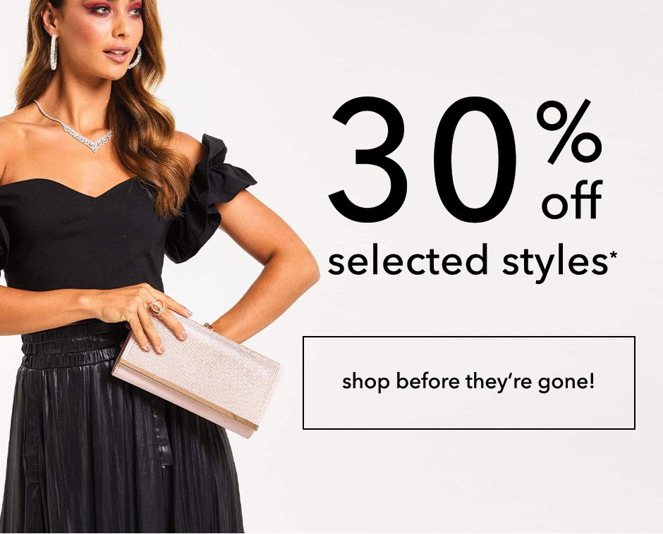 30% off selected bags!*