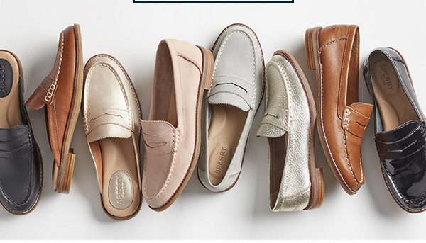 sperry seaport penny loafer grey