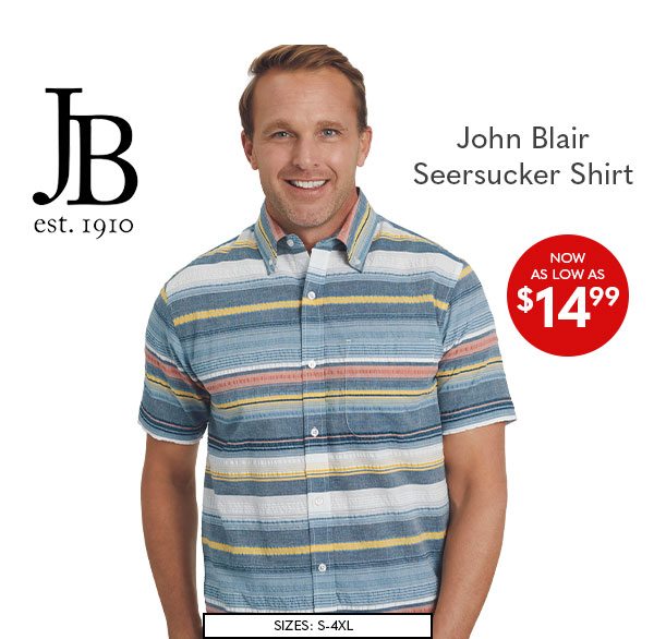 John Blair Seersucker Shirt now as low as $14.99