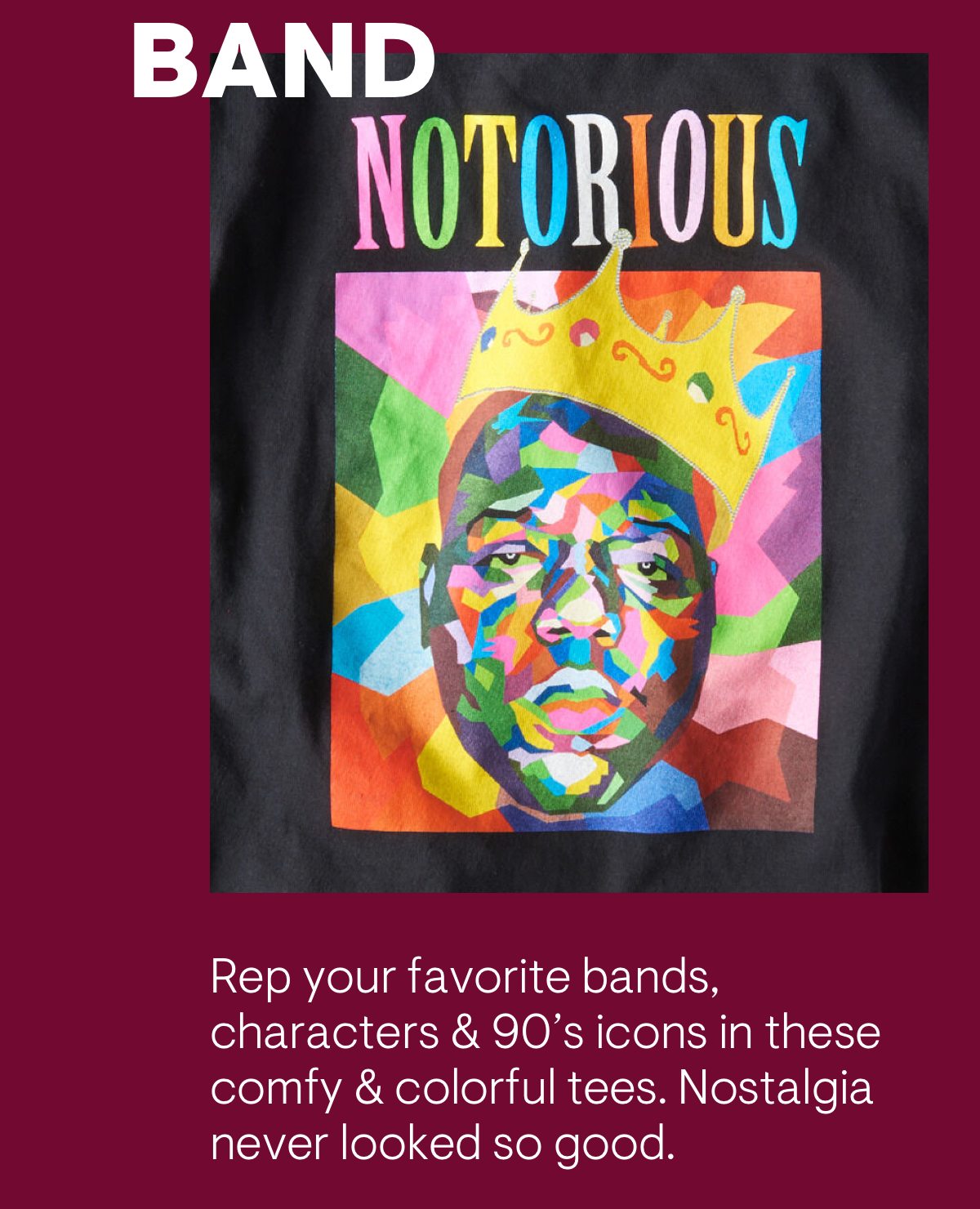 Girls The Notorious B.I.G. Cropped Graphic Tee