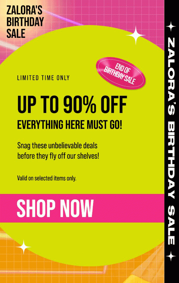 Everything Up to 90% Off!