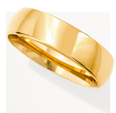 Wedding Band 10K Yellow Gold 6mm