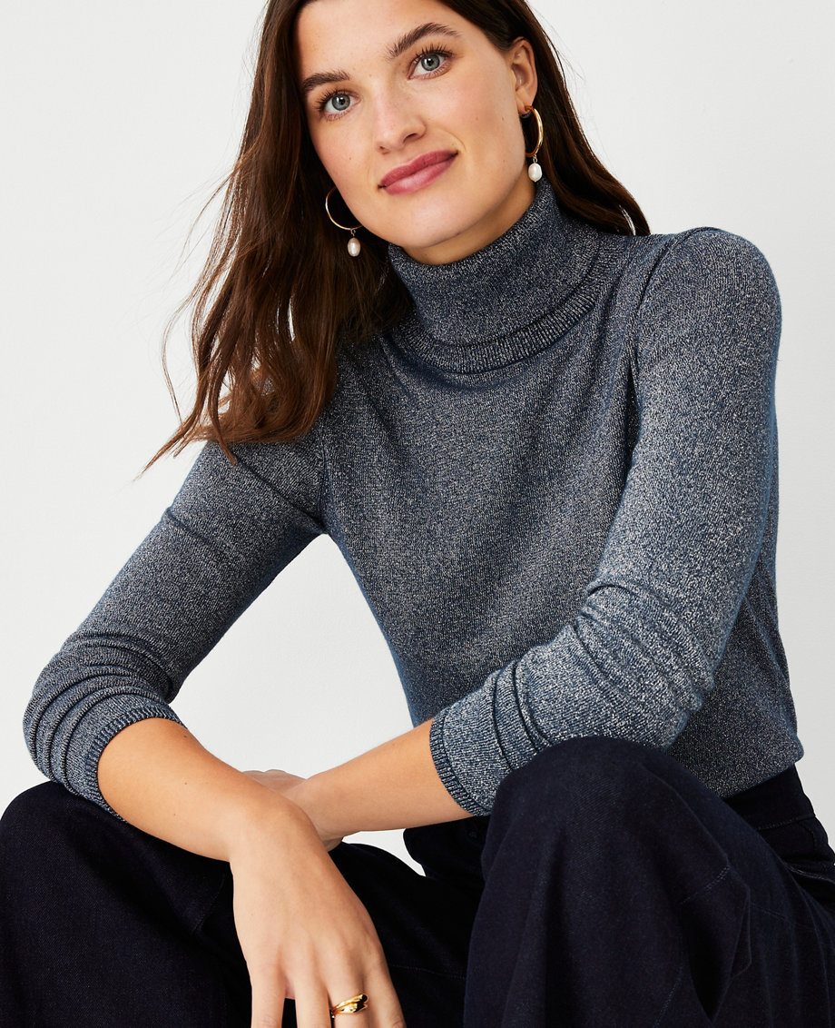 Sparkle Turtleneck Sweater