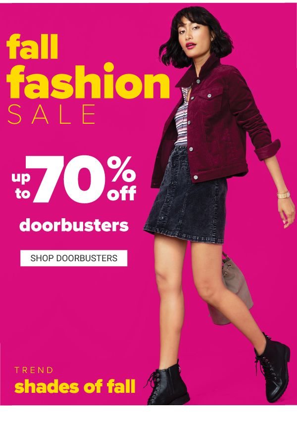 Fall Fashion Sale! Up to 70% off - Shop Doorbusters