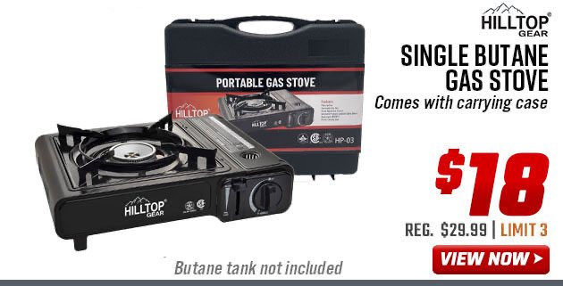 Hilltop Gear Single Butane Gas Stove