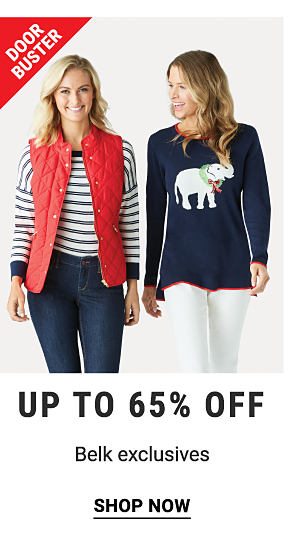 Doorbusters - Up to 65% off Belk Exclusives. Shop Now.