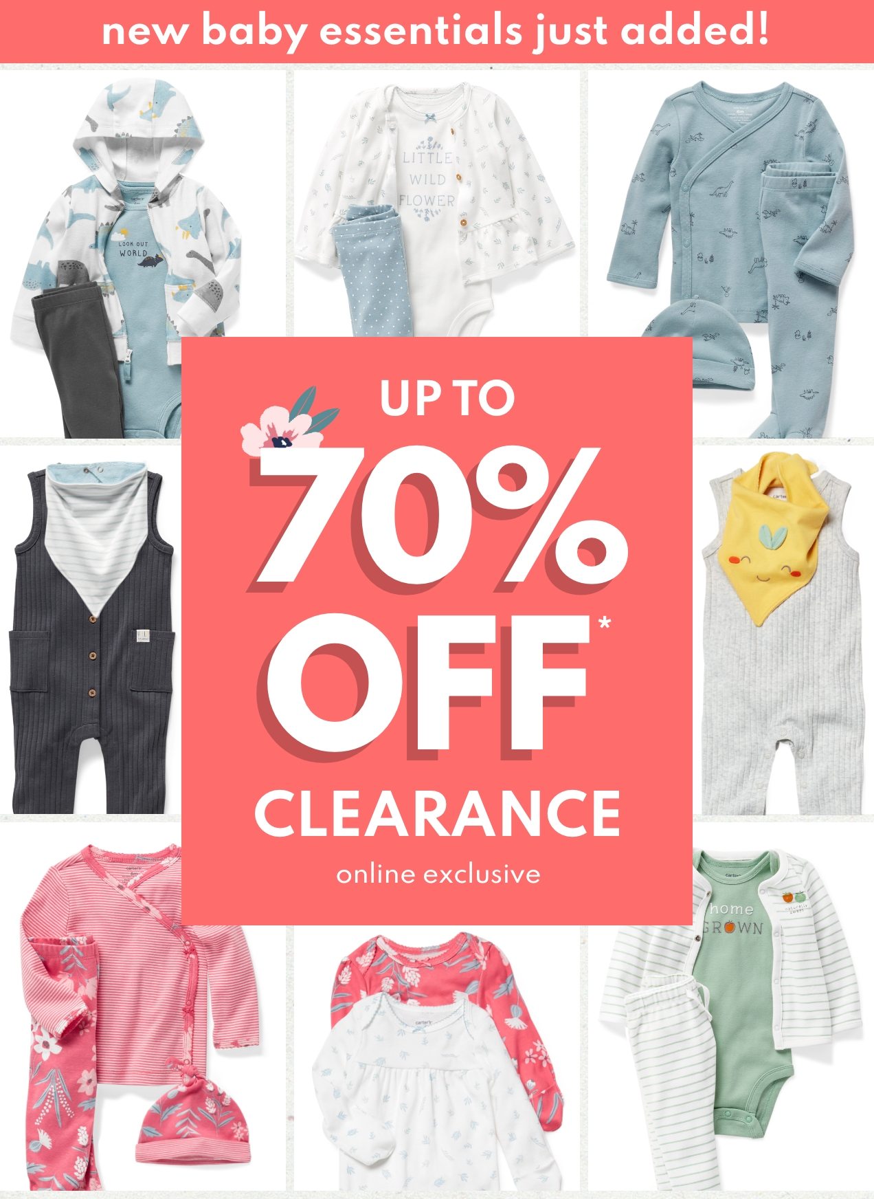 new baby essentials just added! | UP TO 70% OFF* CLEARANCE online exclusive 