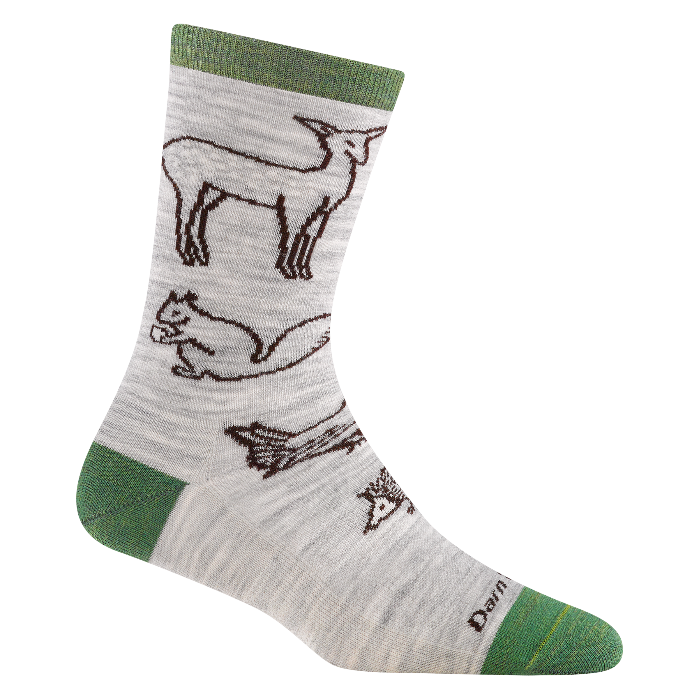 Image of Women's Woodland Creatures Crew Lightweight Lifestyle Sock