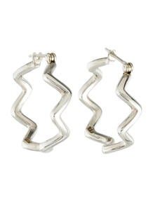 Zig Zag Hoop Earrings