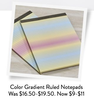 Freeleaf Color Gradient Full-Page Ruled Notepads