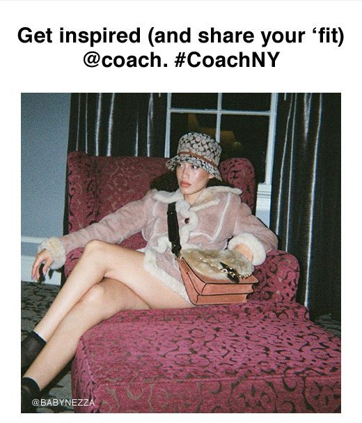 Get inspired (and share your 'fit) @coach. #CoachNY