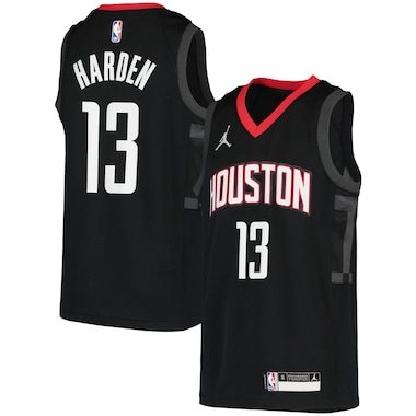 Youth Jordan Brand James Harden Black Houston Rockets 2020/21 Swingman Player Jersey - Statement Edition