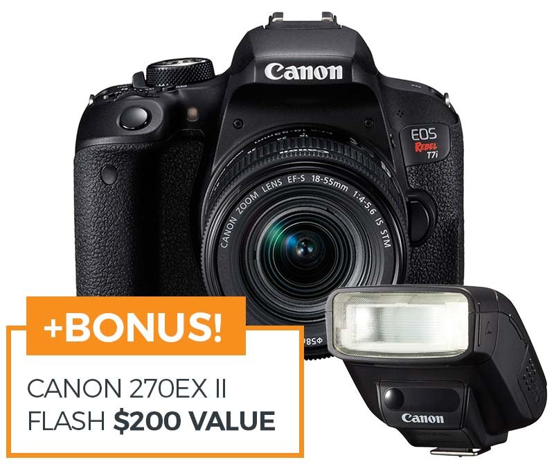 Canon EOS Rebel T7i with 18-55mm IS STM Lens