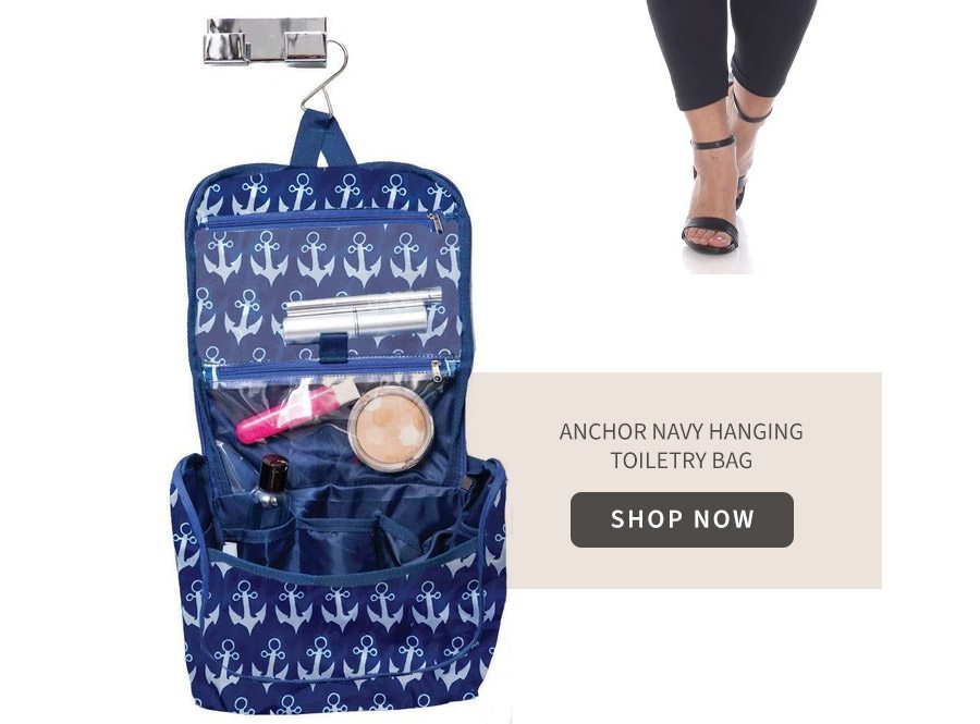 Anchor Navy Hanging Toiletry Bag 