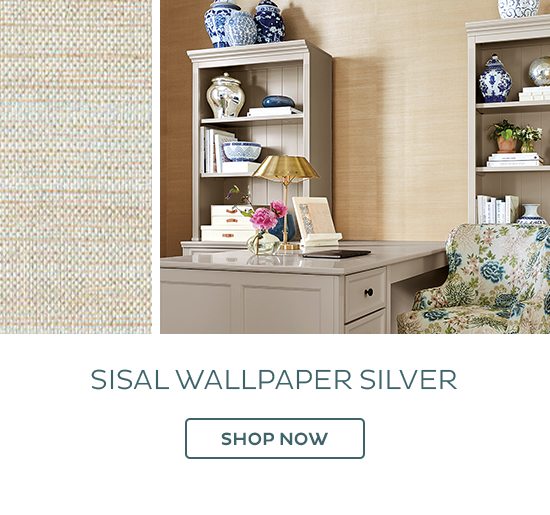 Sisal Wallpaper Silver | Shop Now