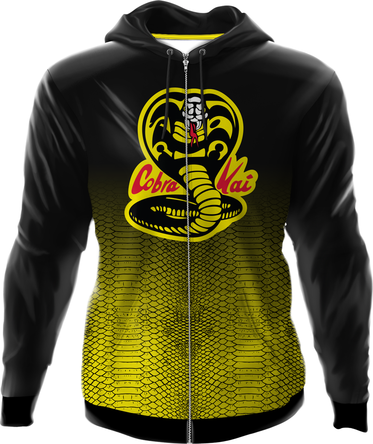 cobra kai zip hoodie