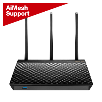 ASUS RT-AC66U B1 AC1750 Dual Band Gigabit Wireless AC Router w/ AiMesh Support