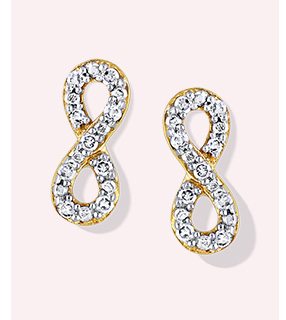 Diamond Infinity Earrings