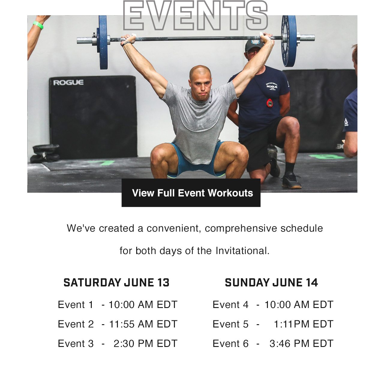 View Event Schedule