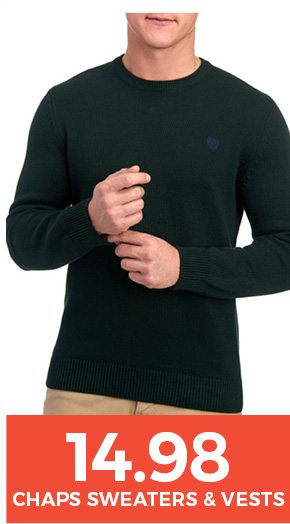 14.98 CHAPS SWEATERS & VESTS